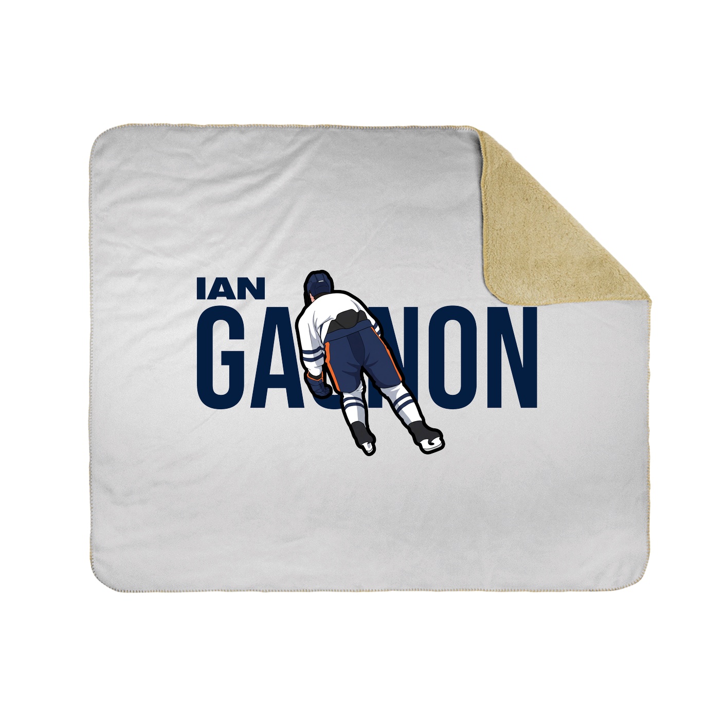 Throw Blanket — Player Name in White