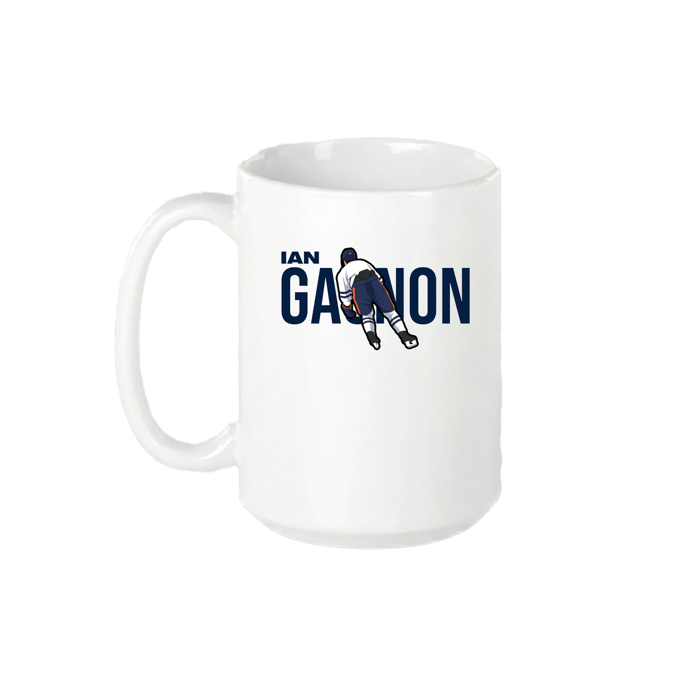 15oz Coffee Mug — Player Name in White