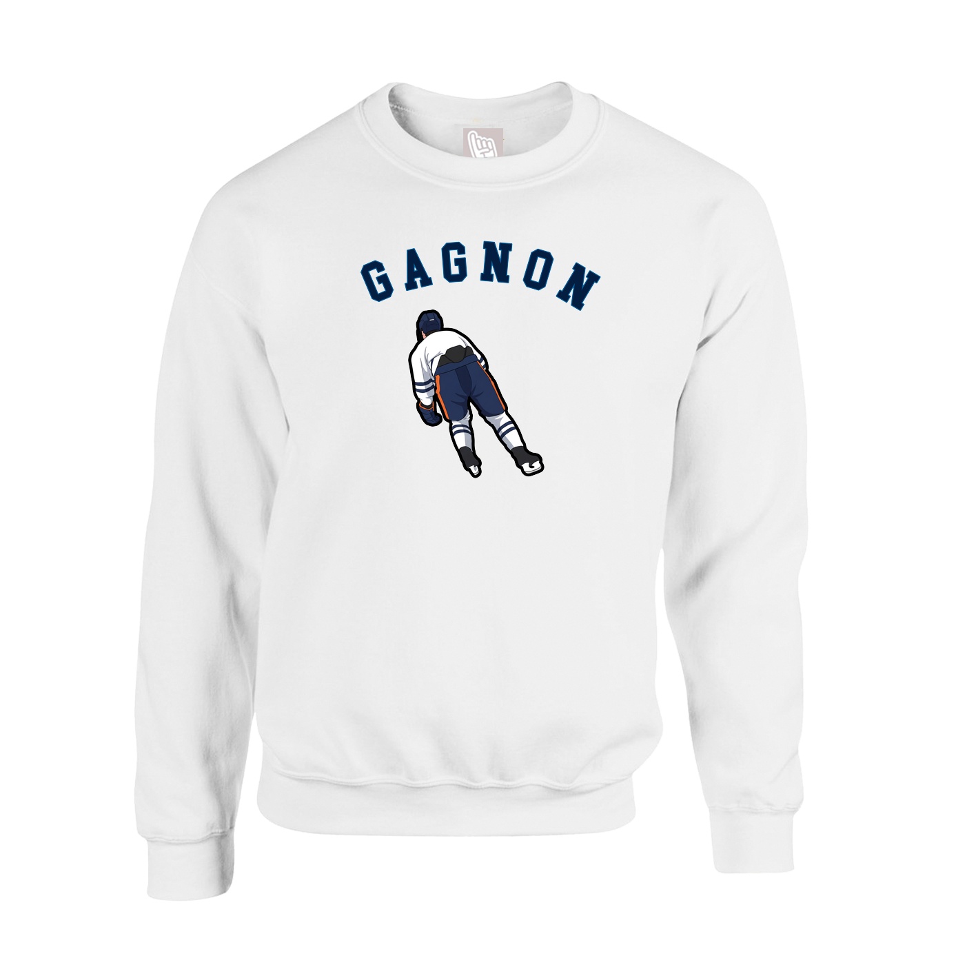 Fleece Crew — Shirsey Arch in White