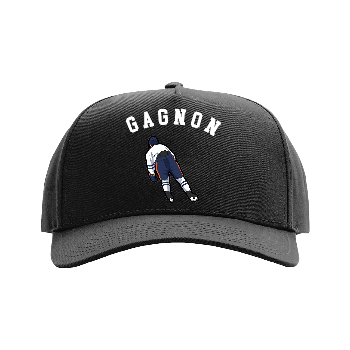 Full Fabric Five-Panel Champ Cap — Shirsey Arch in Black