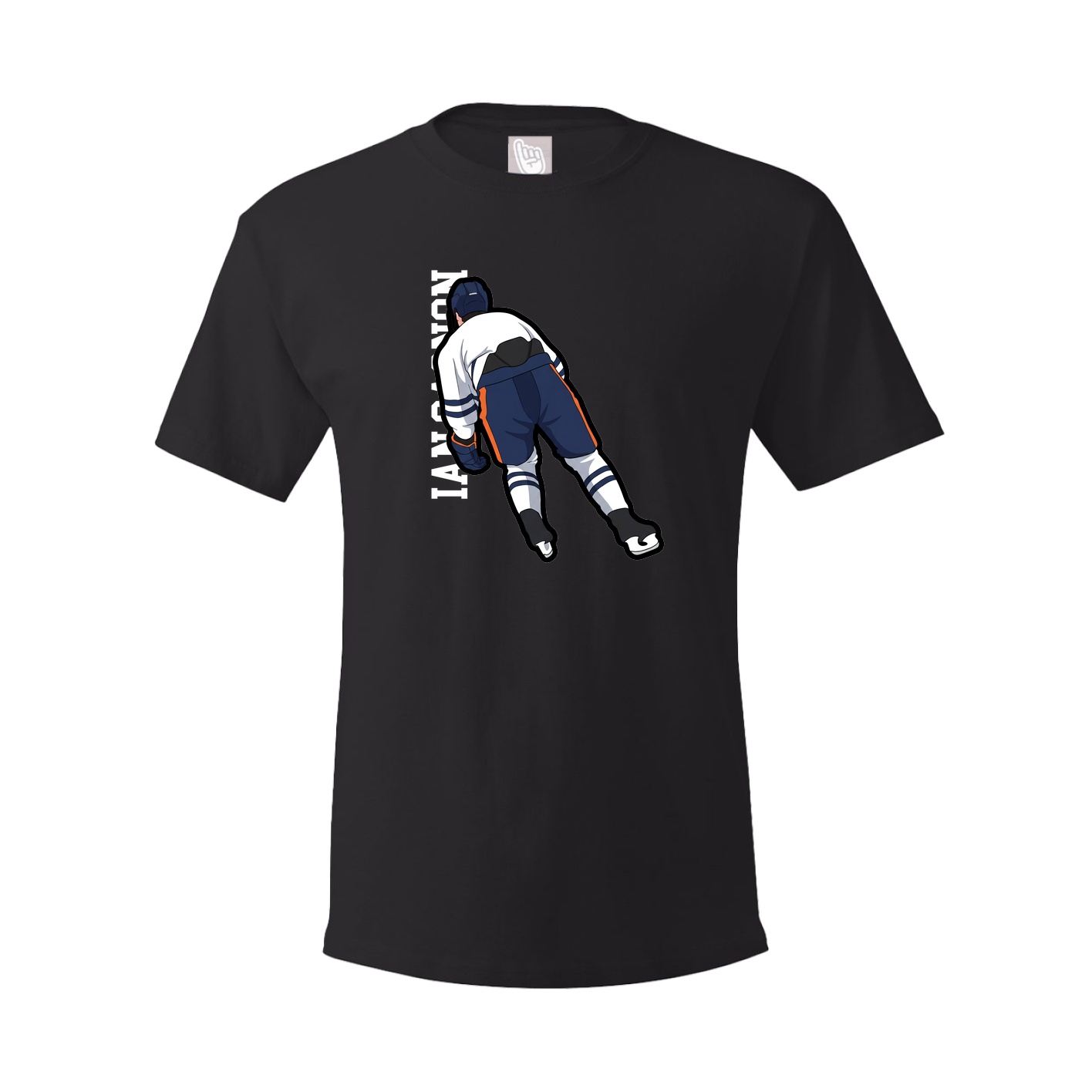 Youth Tee — Name Vertical in Black