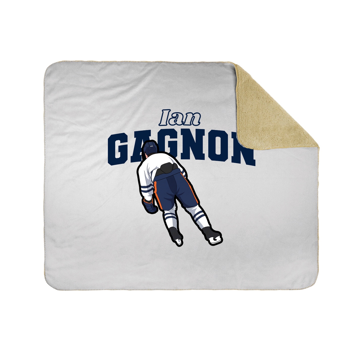 Throw Blanket — Name Arch in White