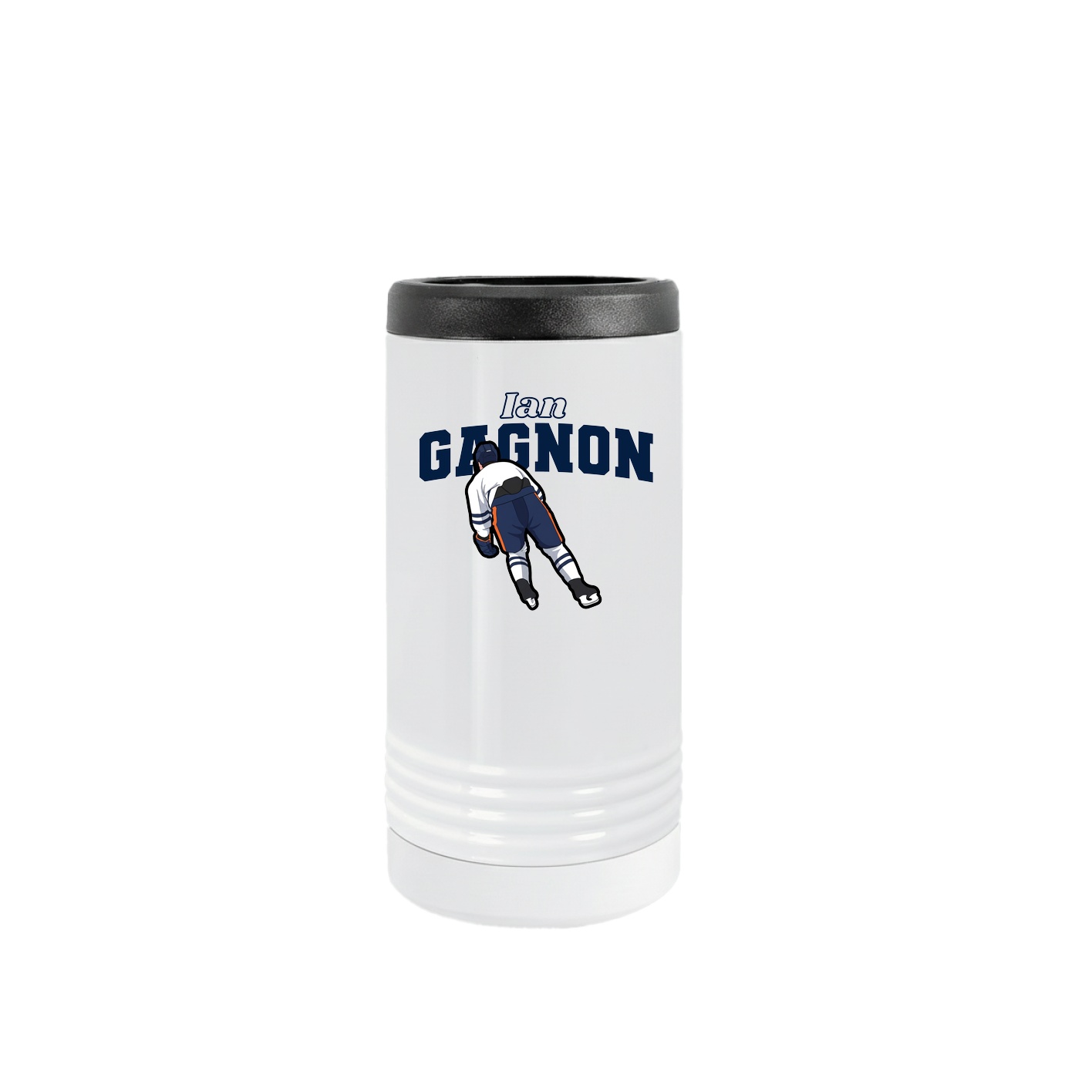 Slim Beverage Holder — Name Arch in White