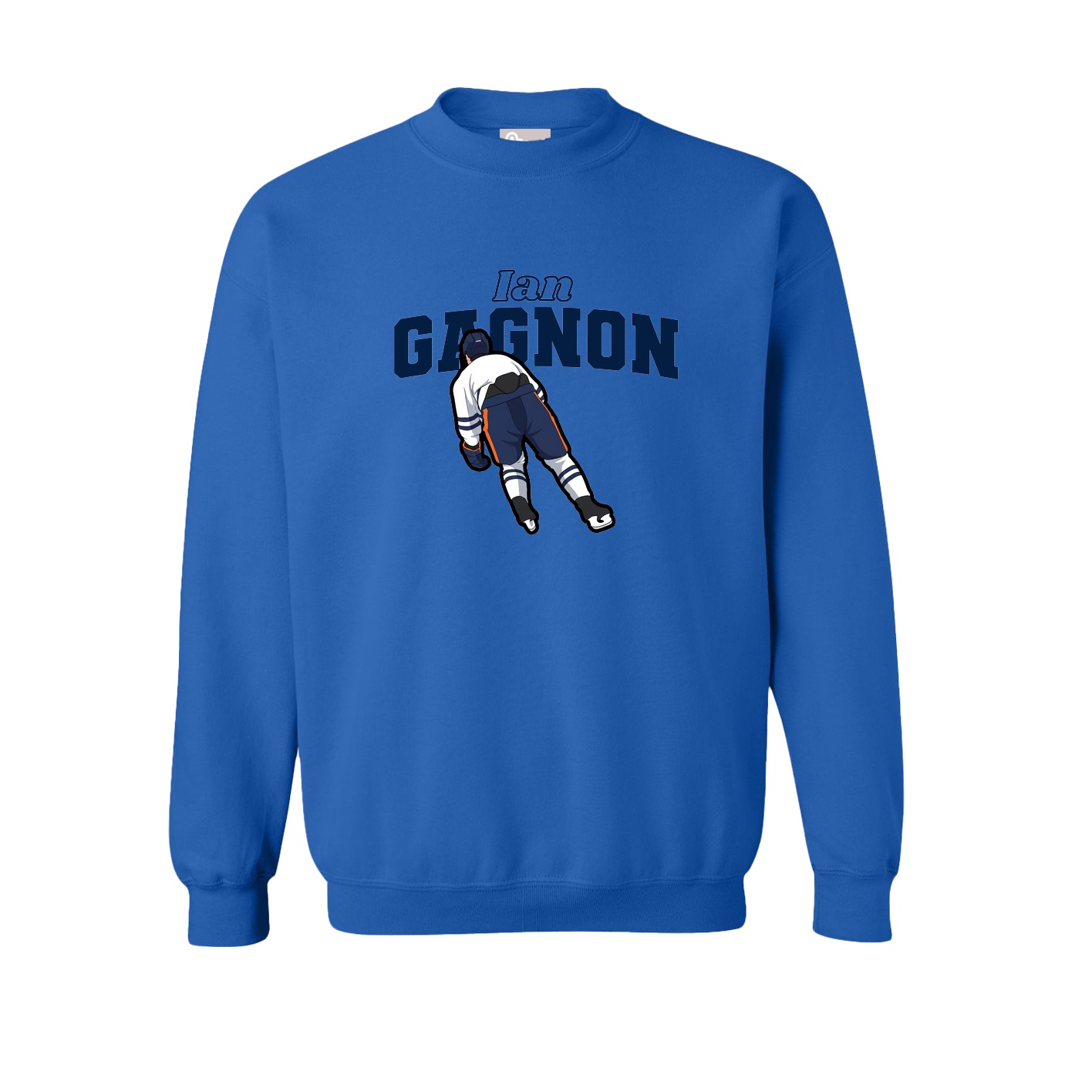 Fleece Crew — Name Arch in Royal