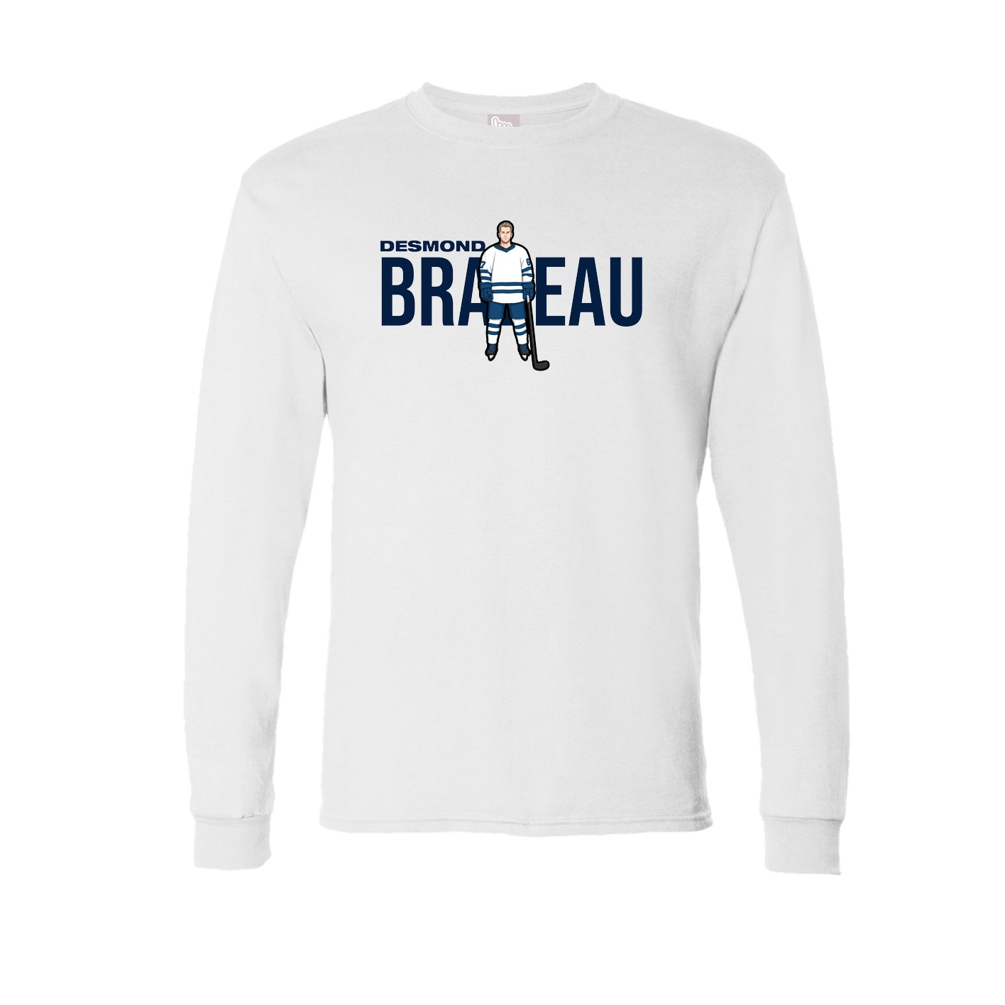 Long Sleeve Tee — Player Name in White
