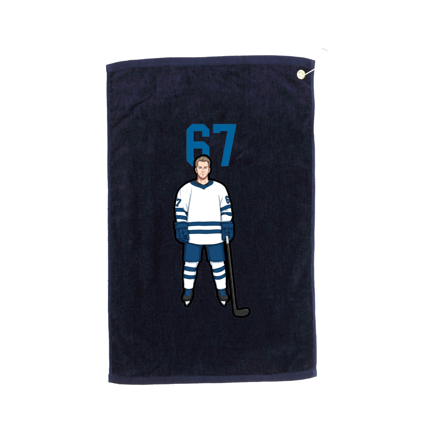 Golf Towel — Number Top in Navy