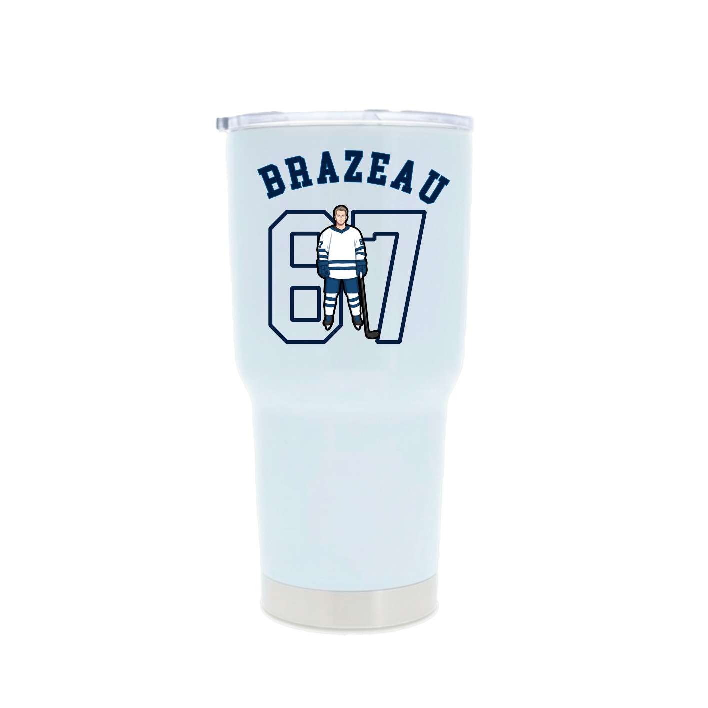 30oz Stainless Steel Tumbler — Shirsey Arch in White