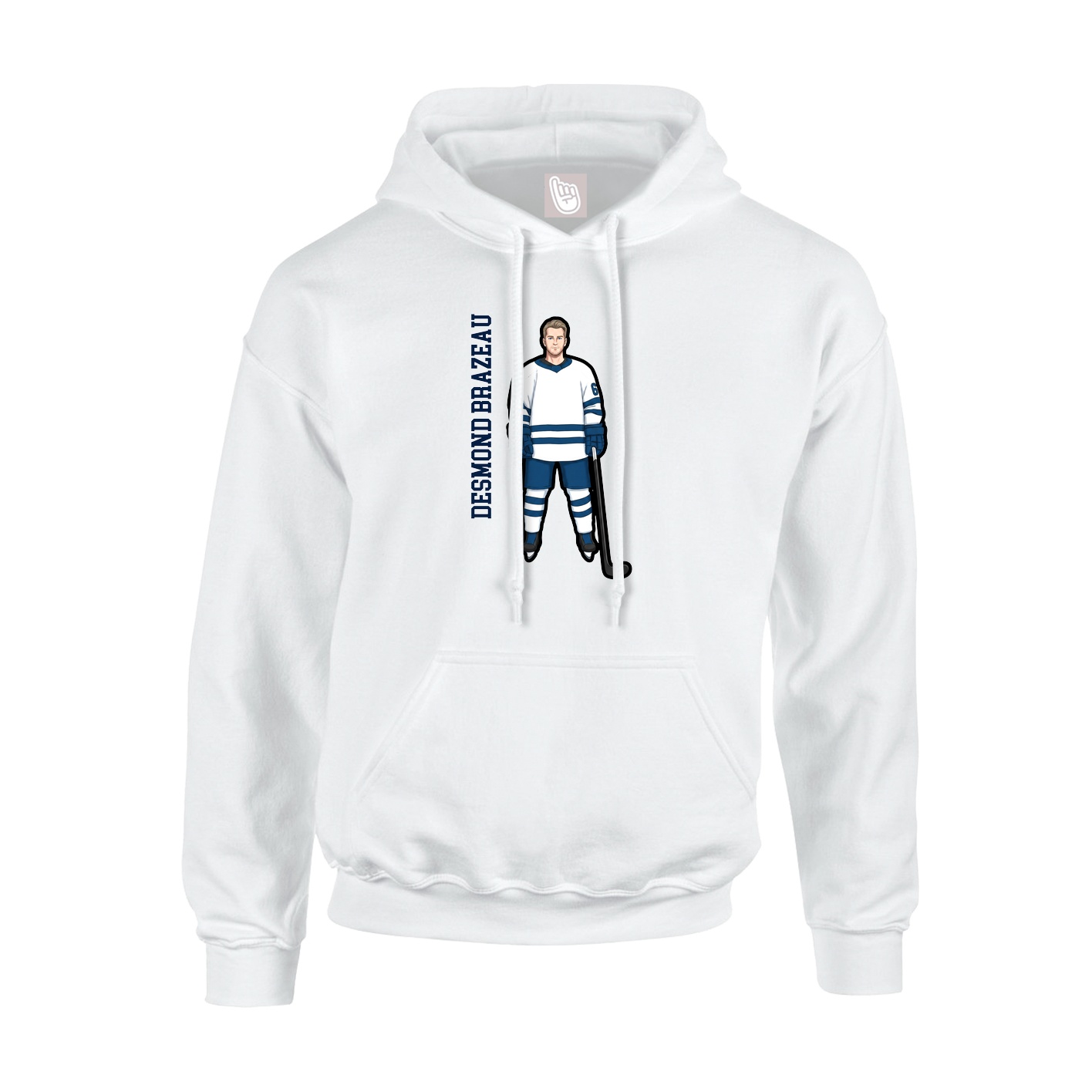 Youth Hoodie — Name Vertical in White