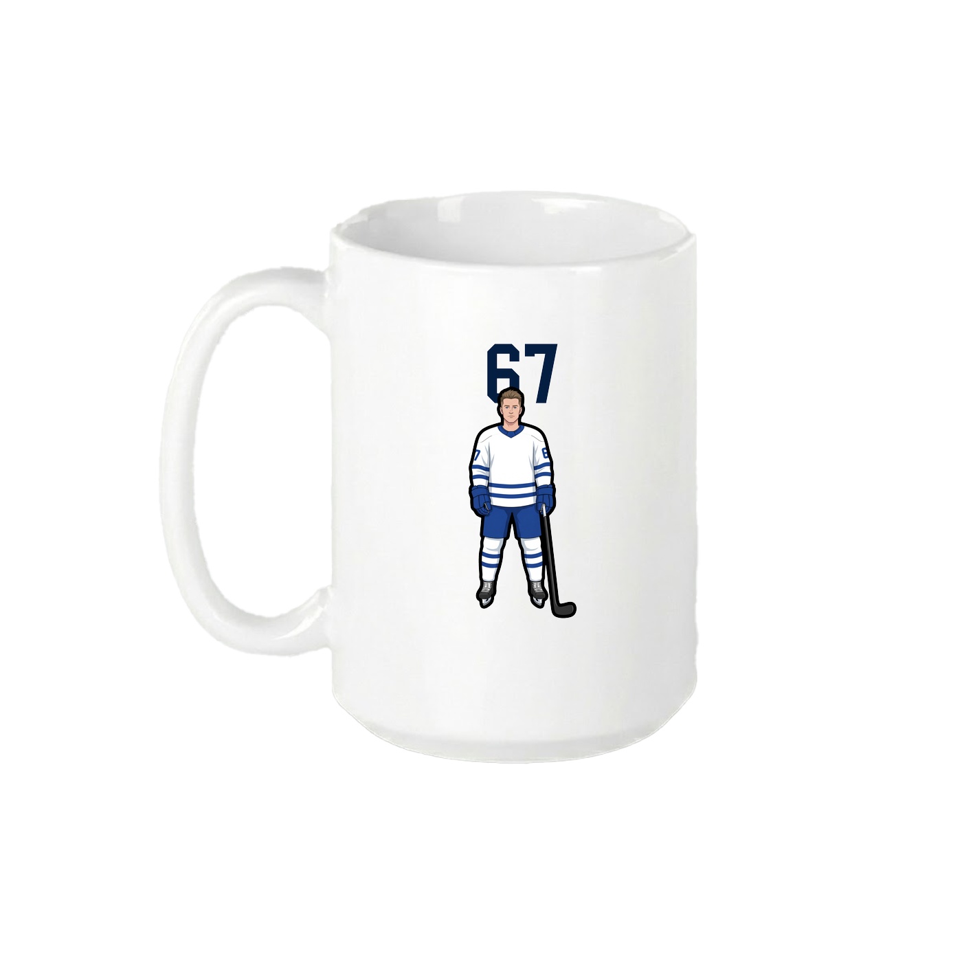 15oz Coffee Mug — Number Top in White