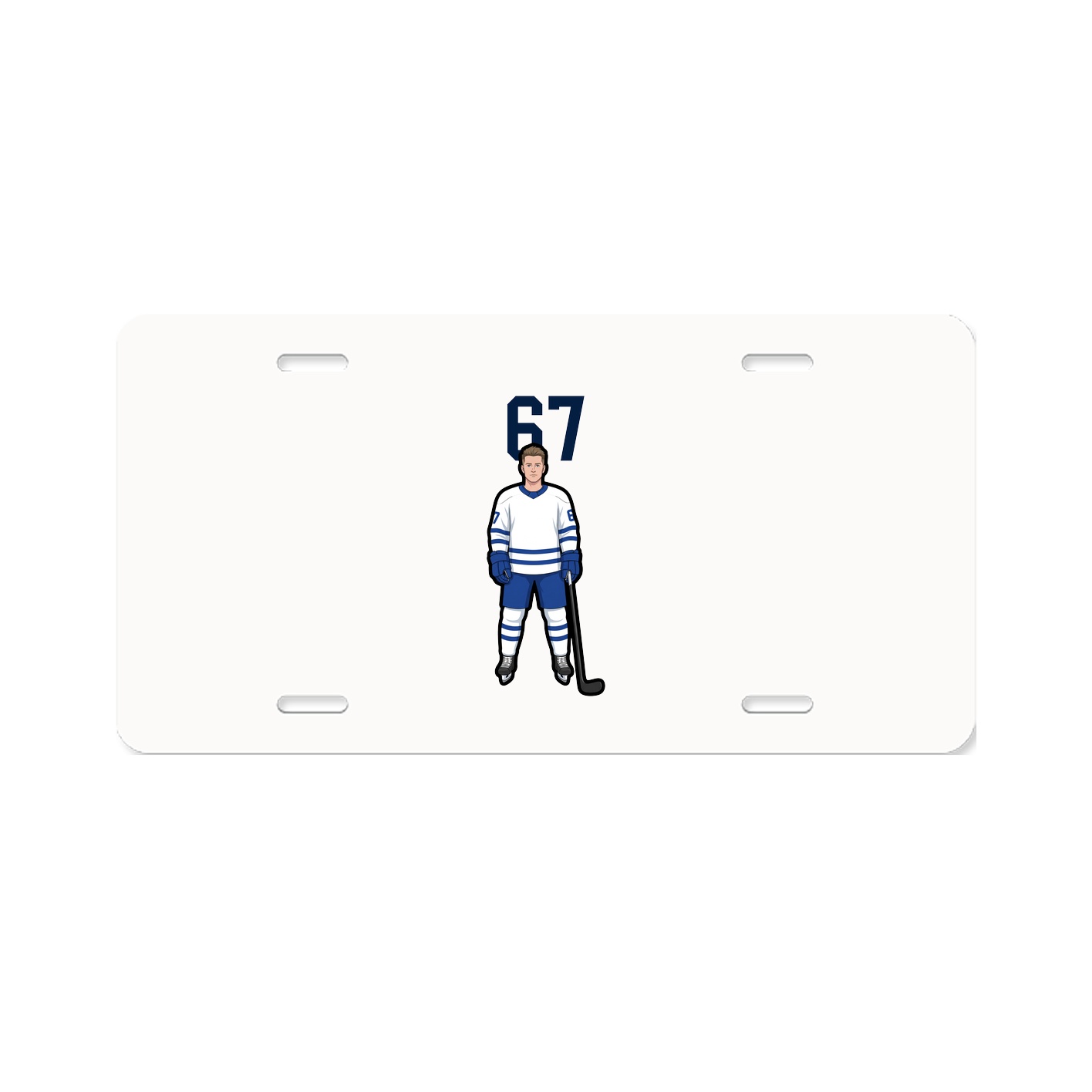 License Plate — Number Top in Classic