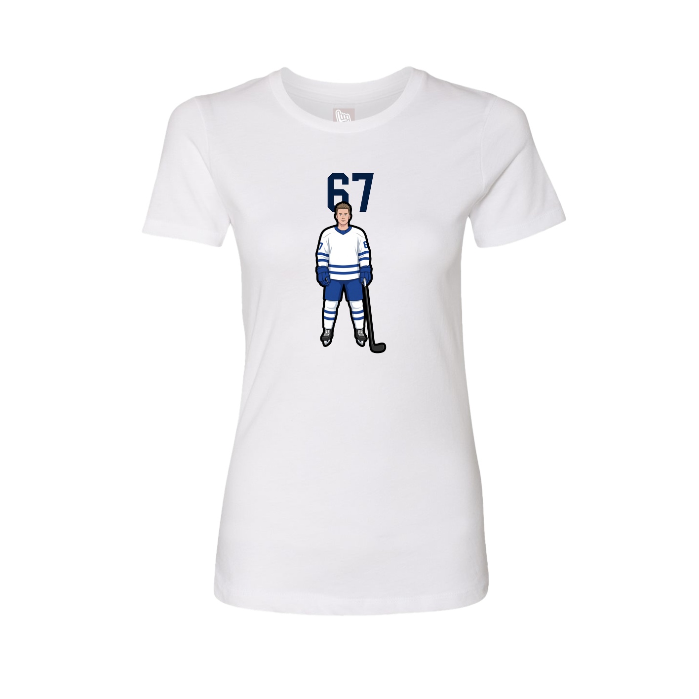 Fitted Women's Tee — Number Top in White