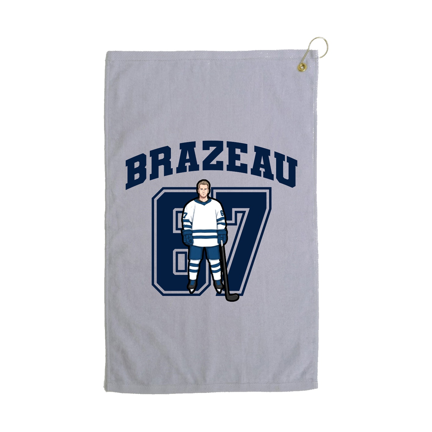 Golf Towel — Number in Grey