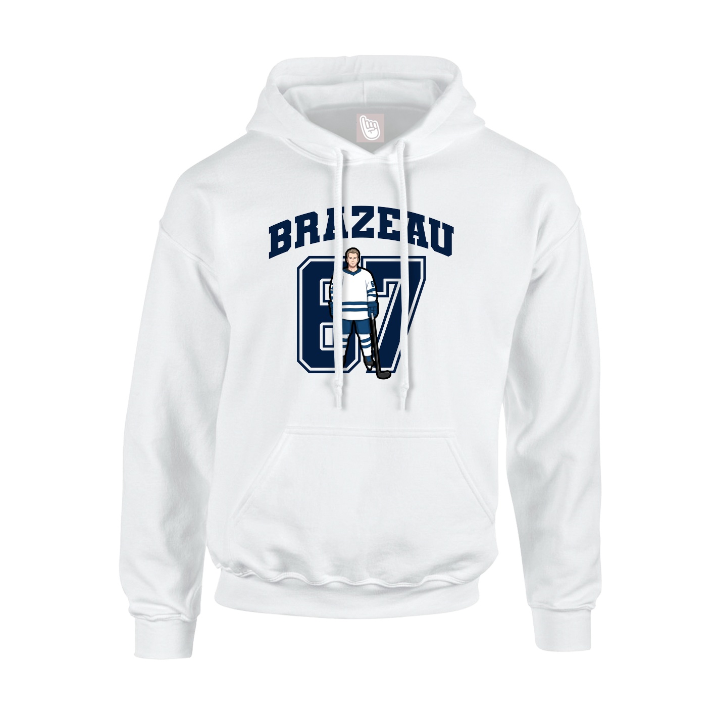 Youth Hoodie — Number in White