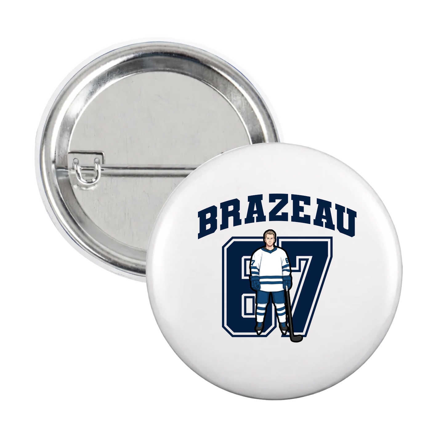 Game Day Button — Number in White