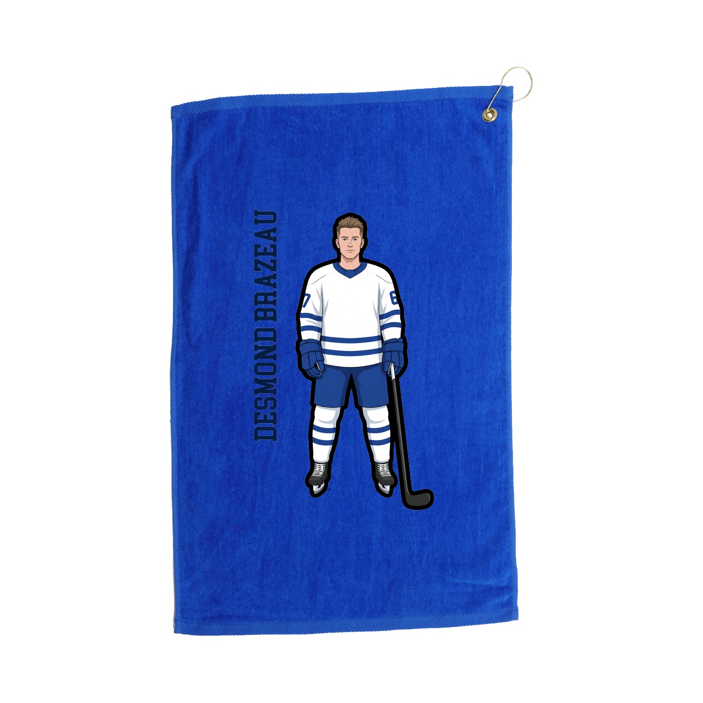 Golf Towel — Name Vertical in Royal