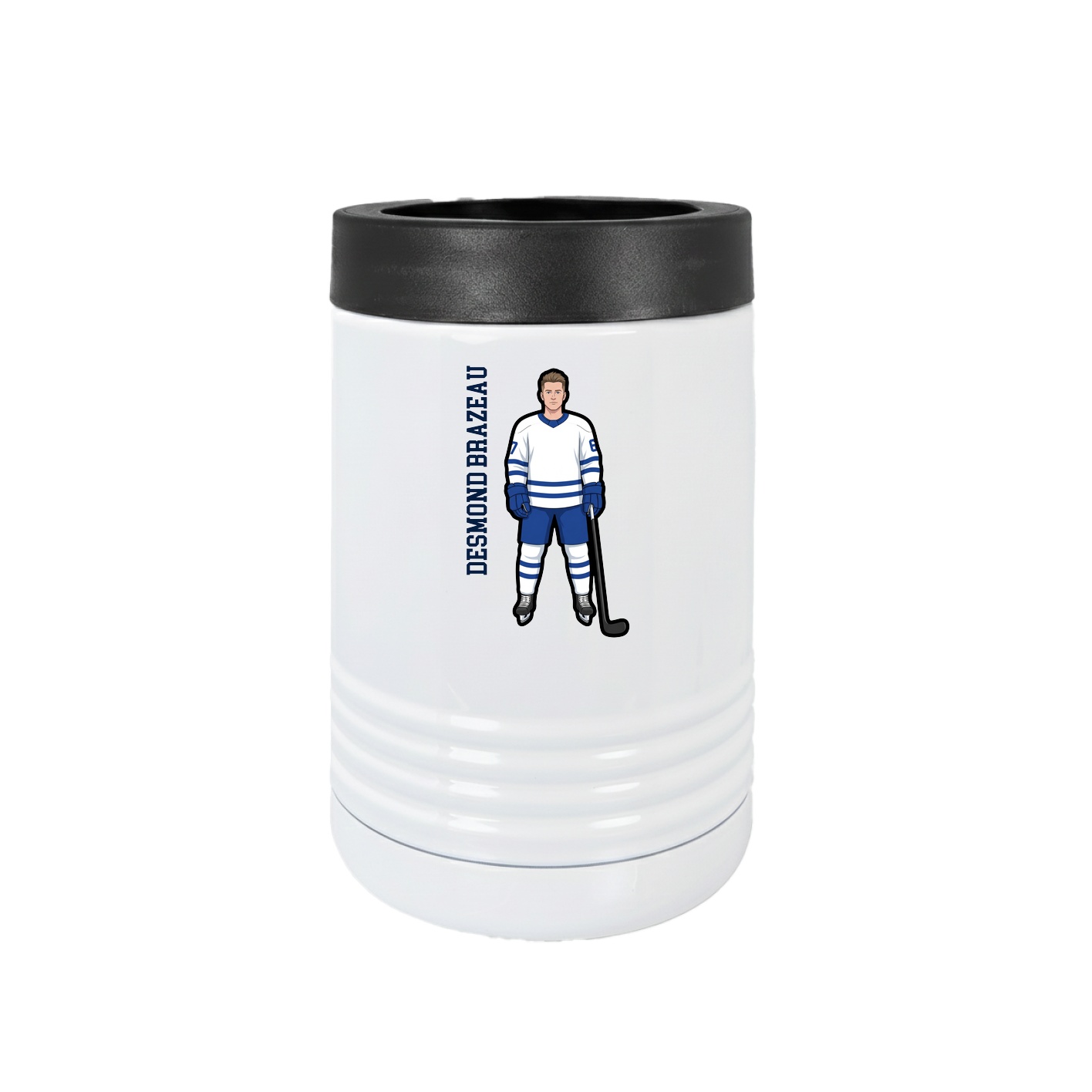 Beverage Holder — Name Vertical in White