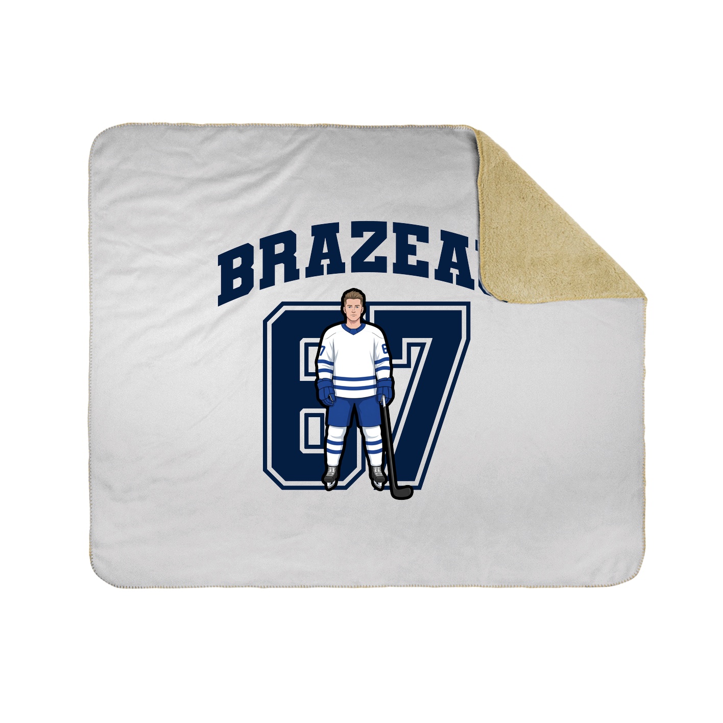 Throw Blanket — Number in White
