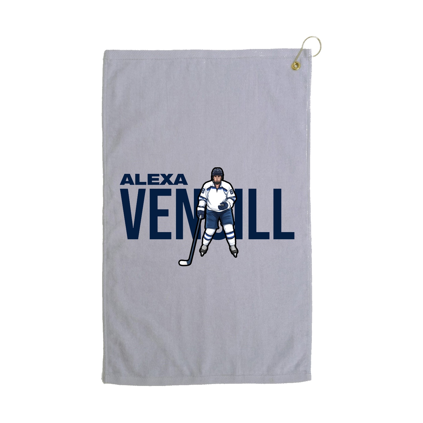 Golf Towel — Player Name in Grey