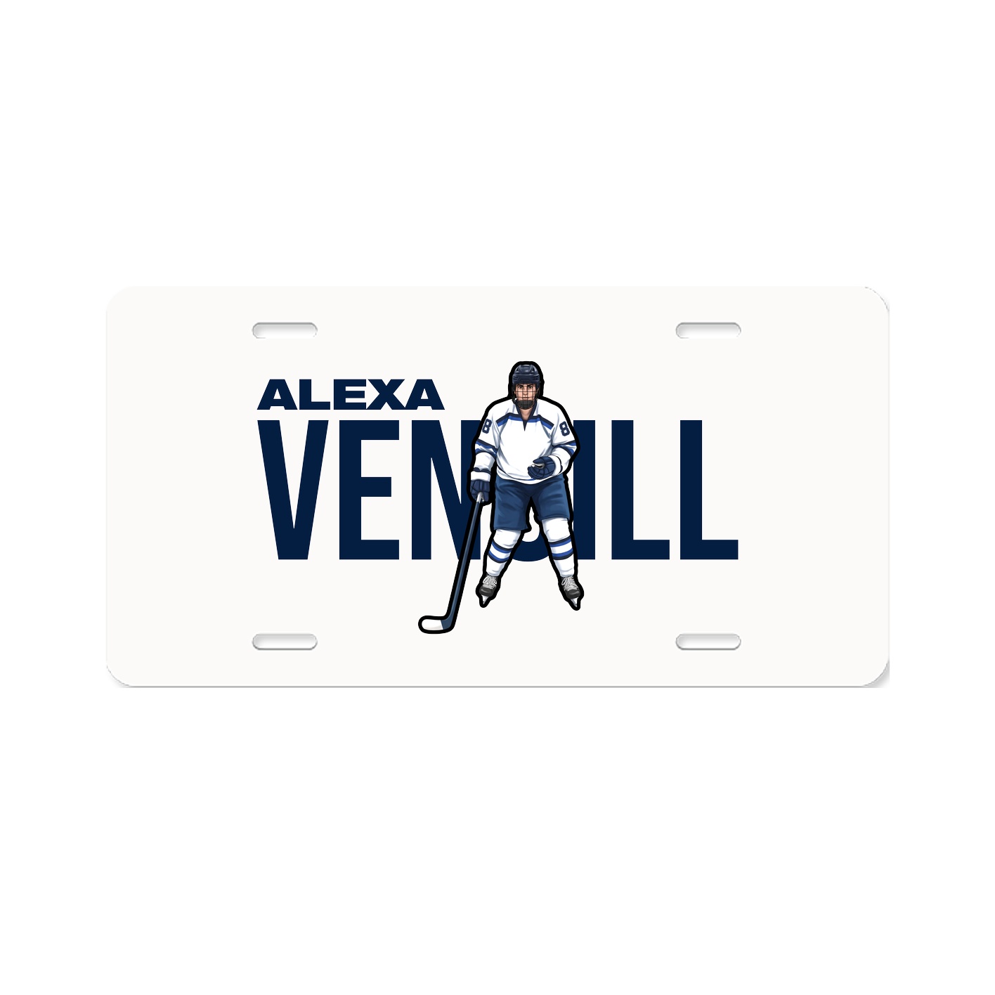 License Plate — Player Name in Classic