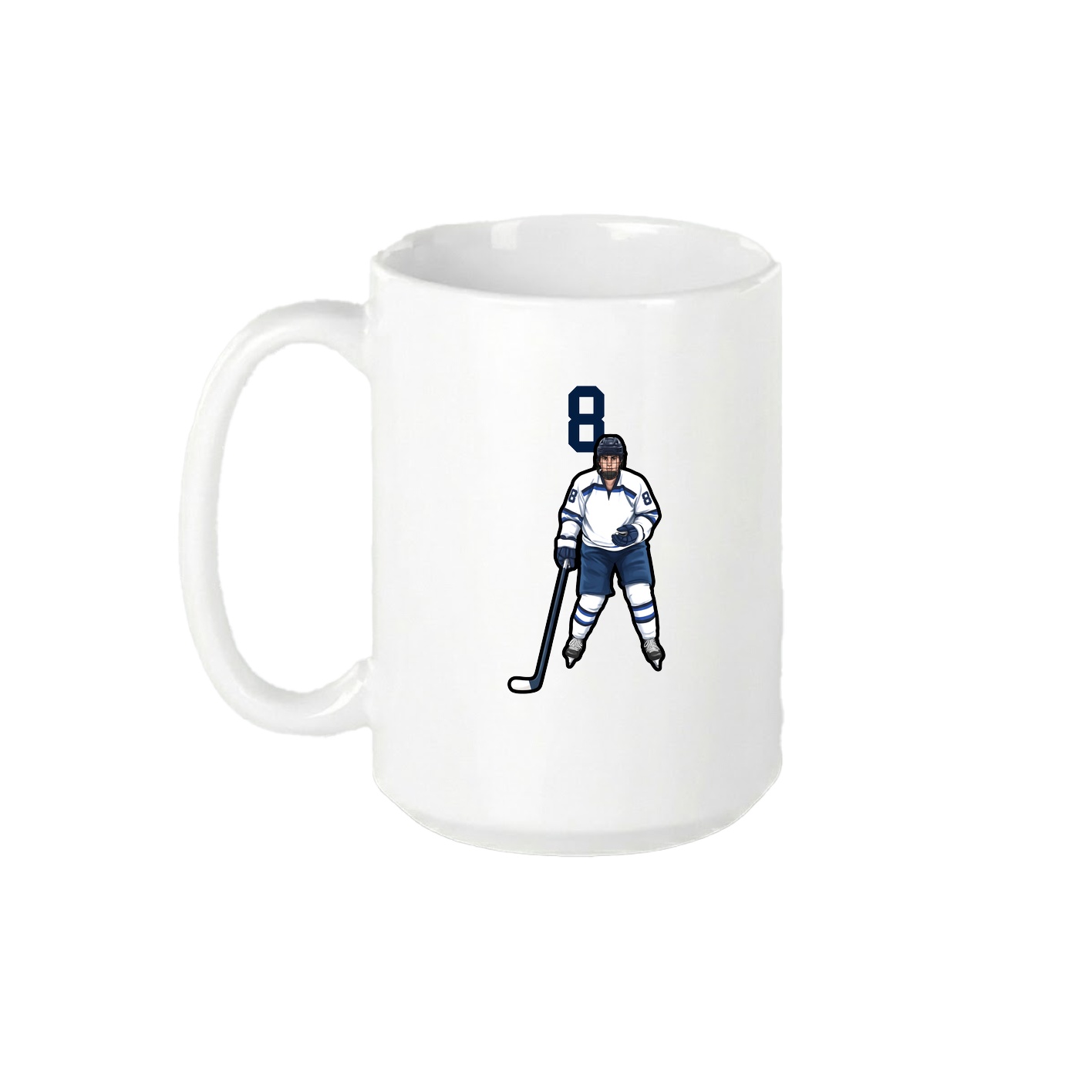 15oz Coffee Mug — Number Top in White