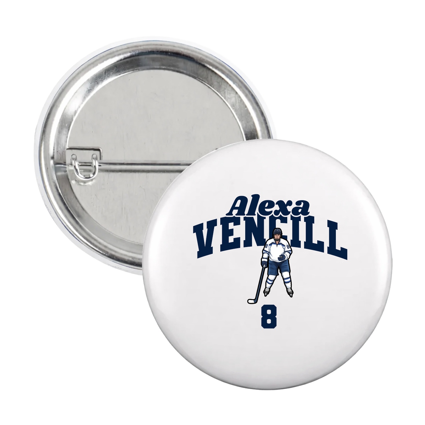 Game Day Button — Signature Arch in White