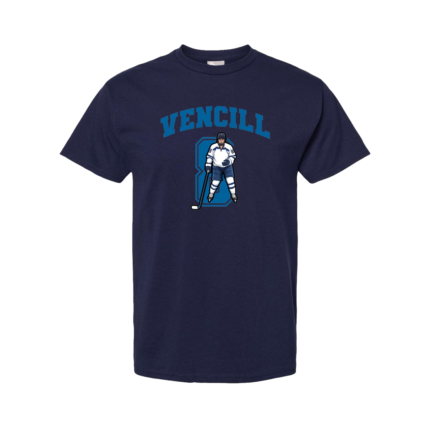 Youth Tee — Number in Navy