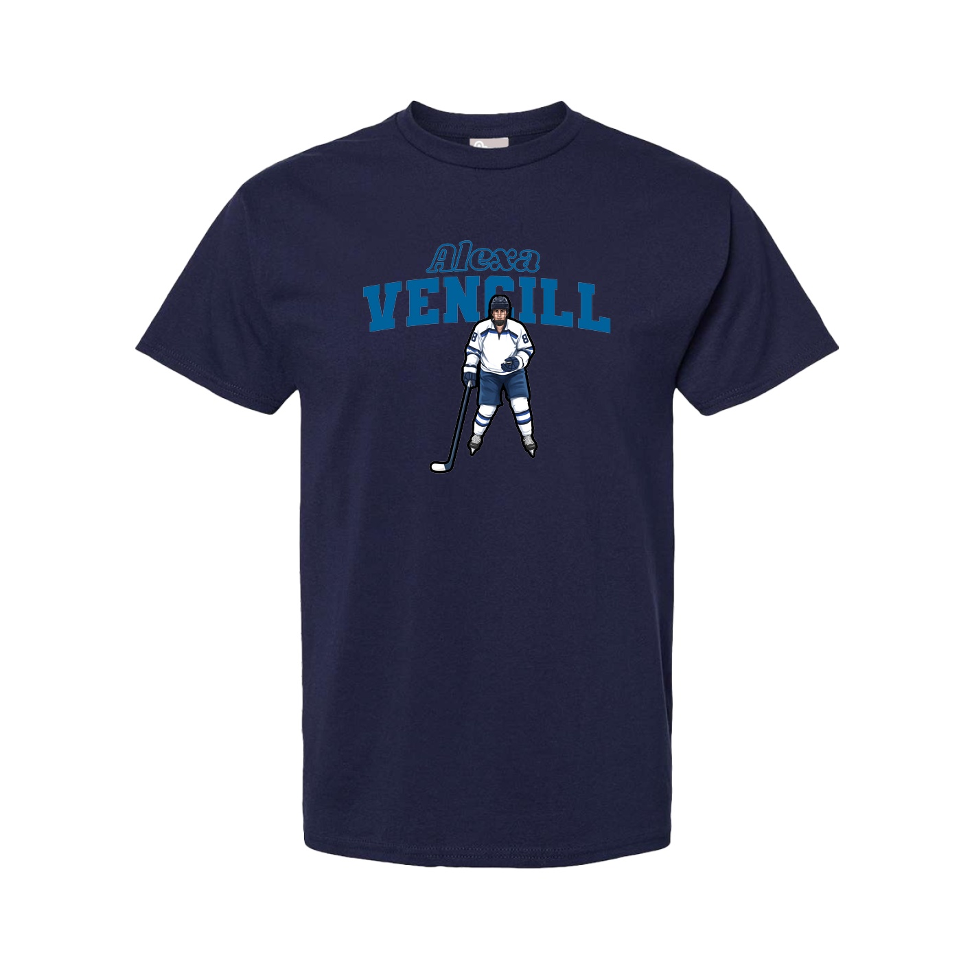 Youth Tee — Name Arch in Navy