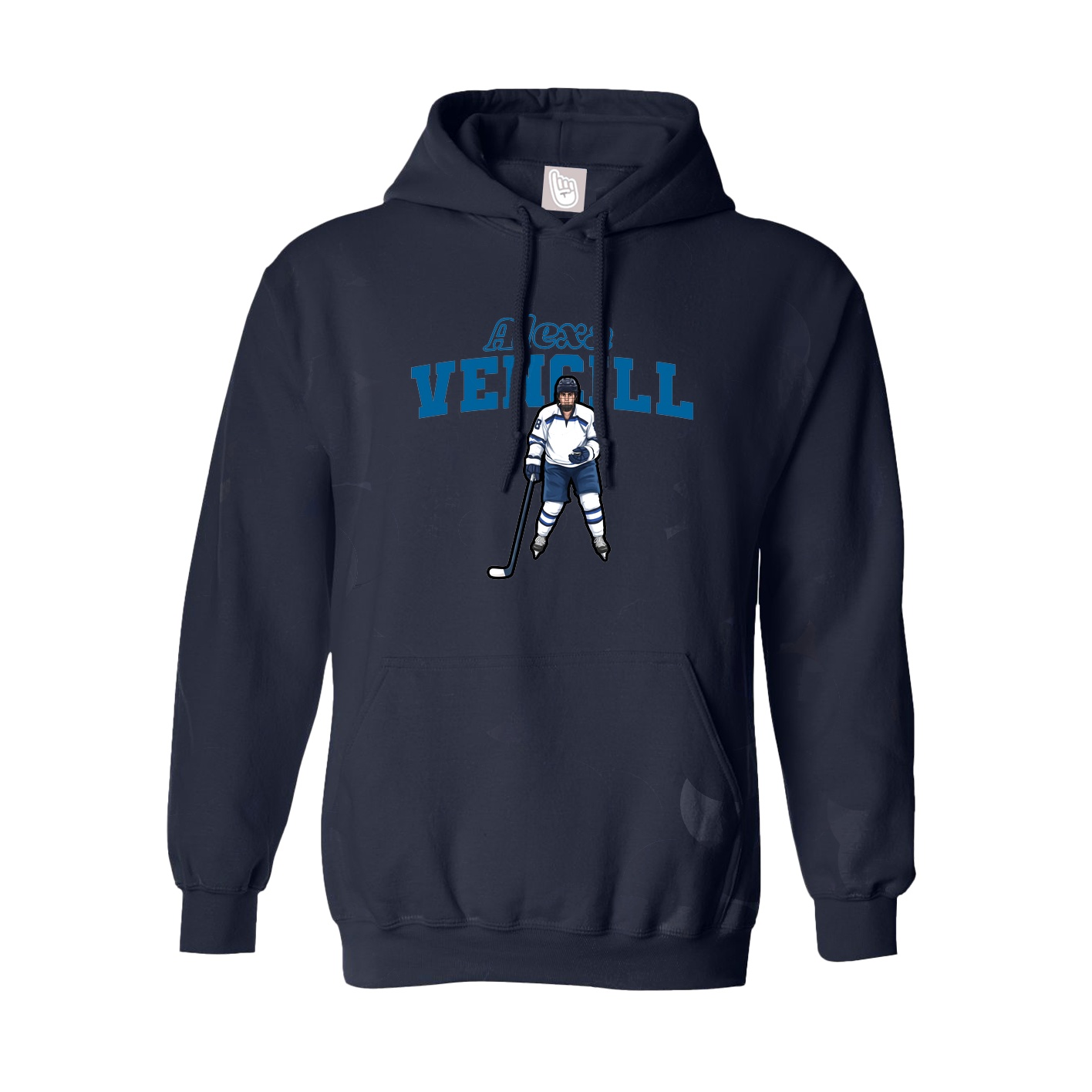 Youth Hoodie — Name Arch in Navy