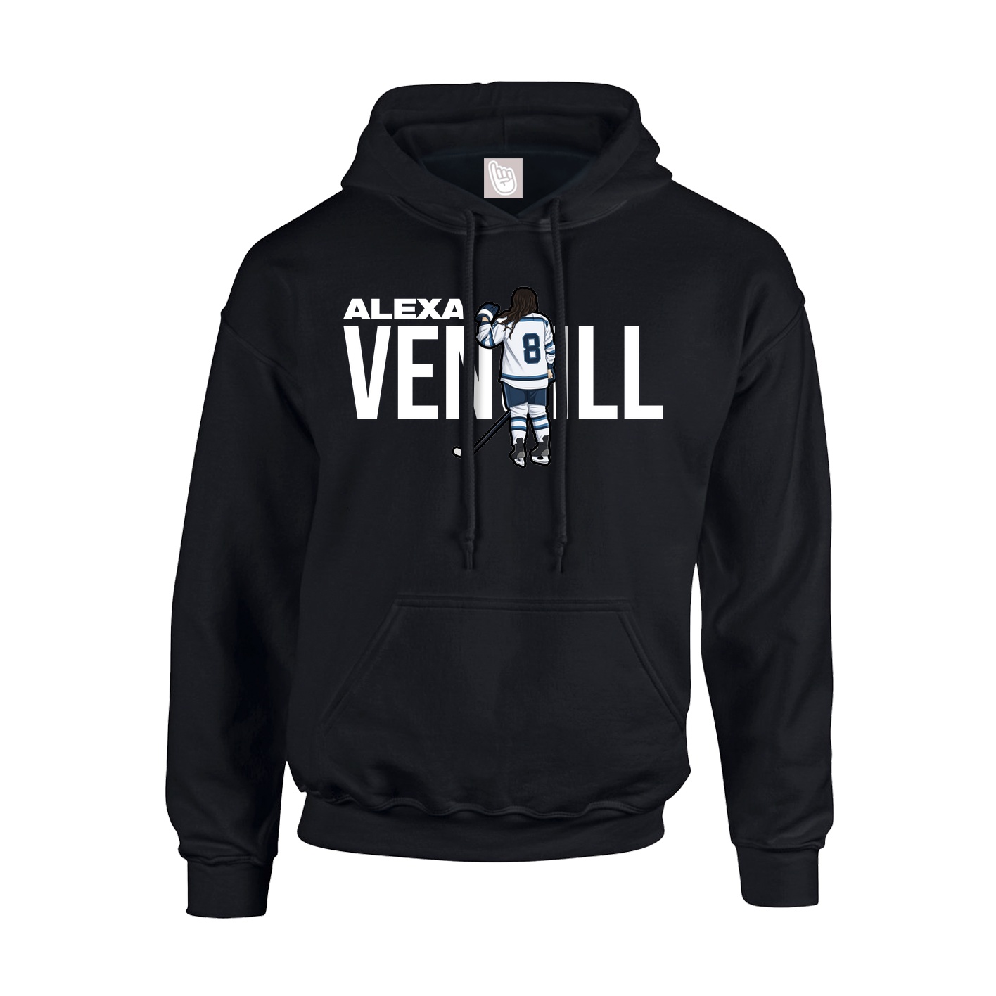 Youth Hoodie — Player Name in Black