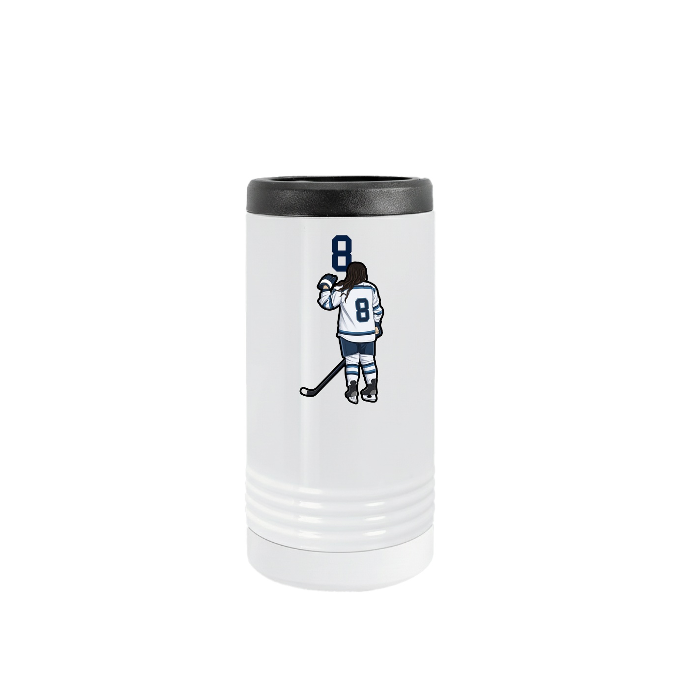 Slim Beverage Holder — Number Top in White