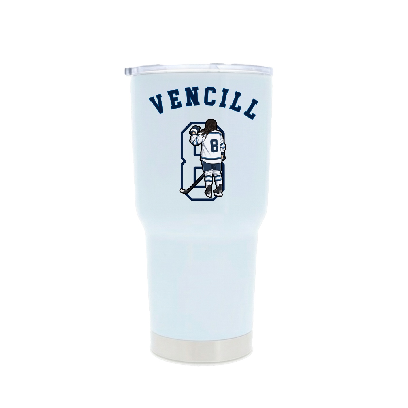 30oz Stainless Steel Tumbler — Shirsey Arch in White