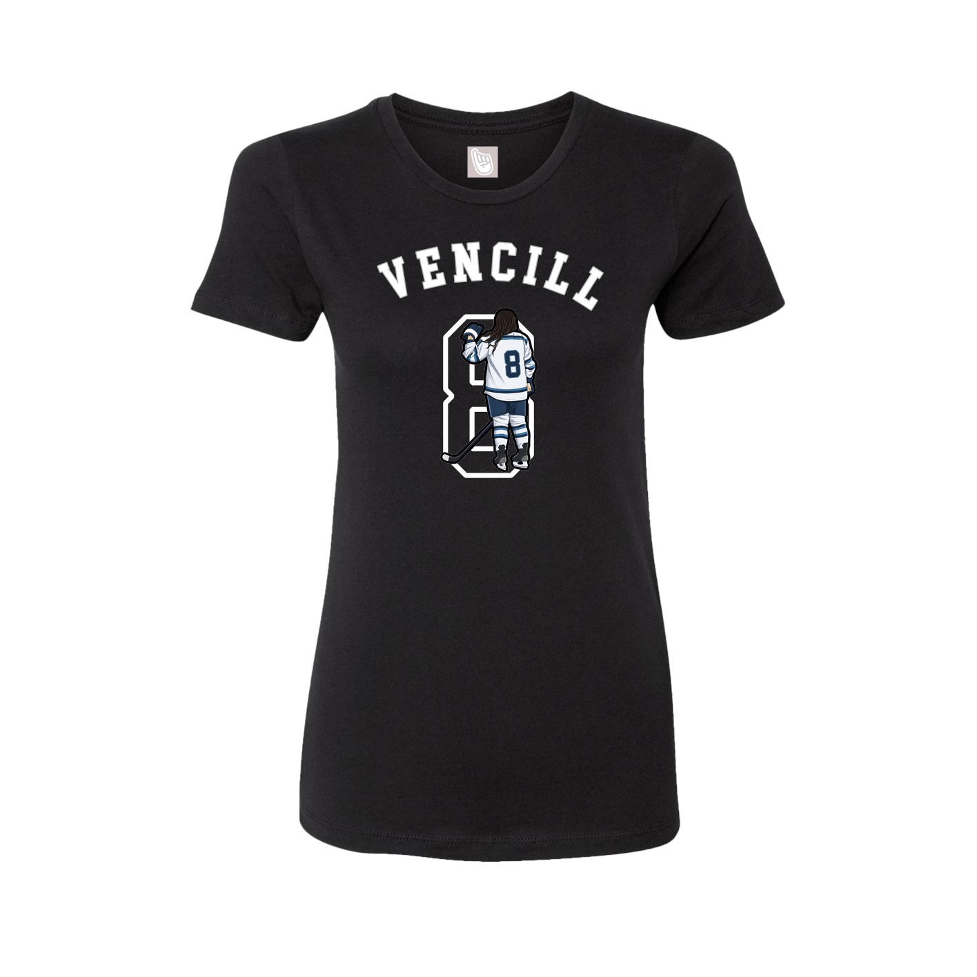Fitted Women's Tee — Shirsey Arch in Black