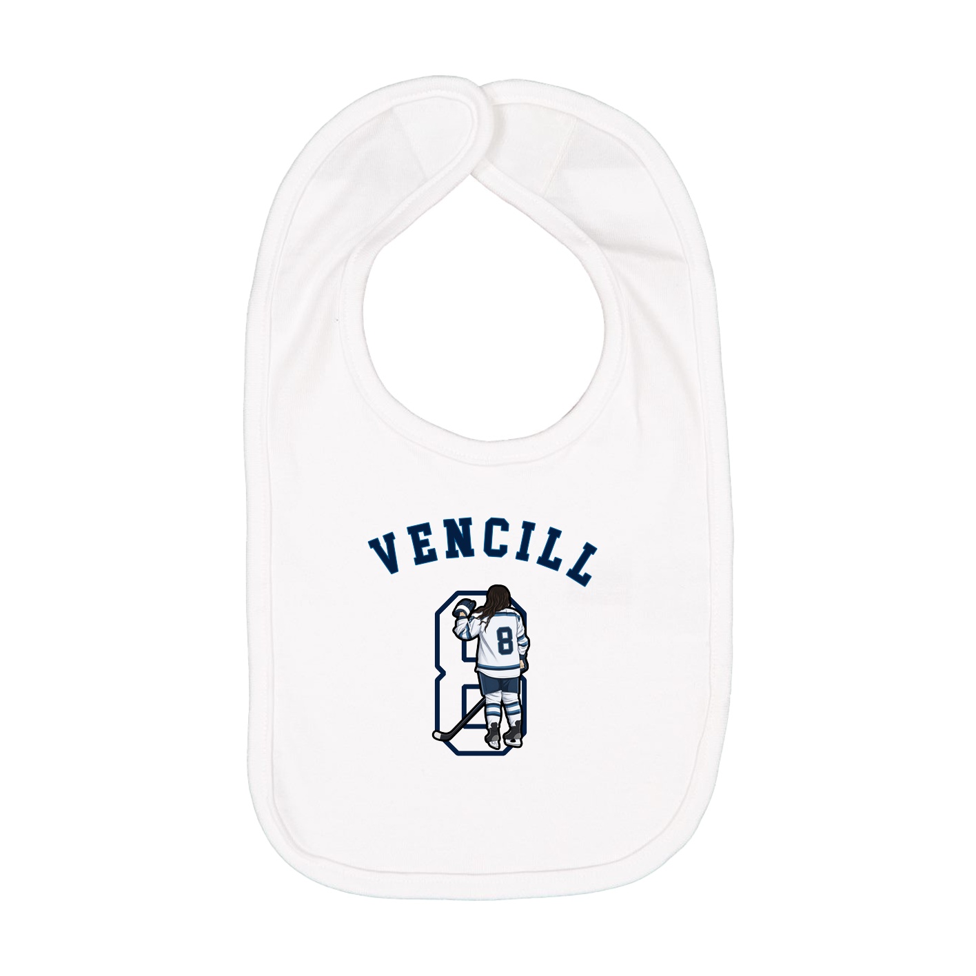 Infant Bib — Shirsey Arch in White