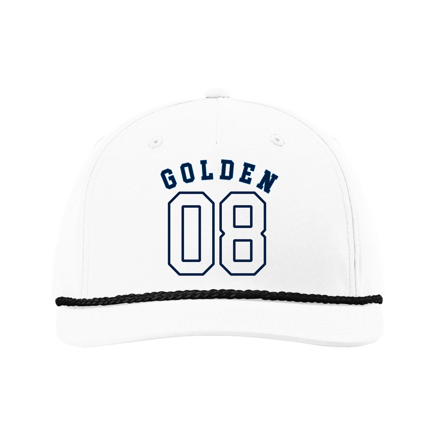 Five-Panel Classic Rope Cap — Shirsey Arch in White