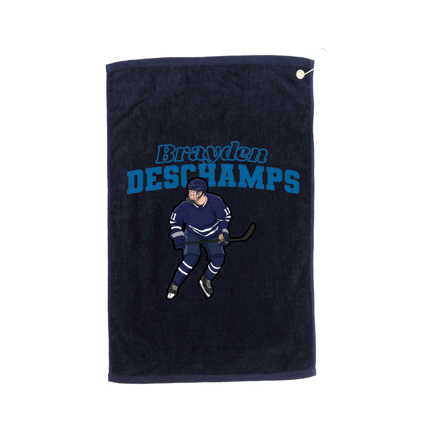 Golf Towel — Name Arch in Navy