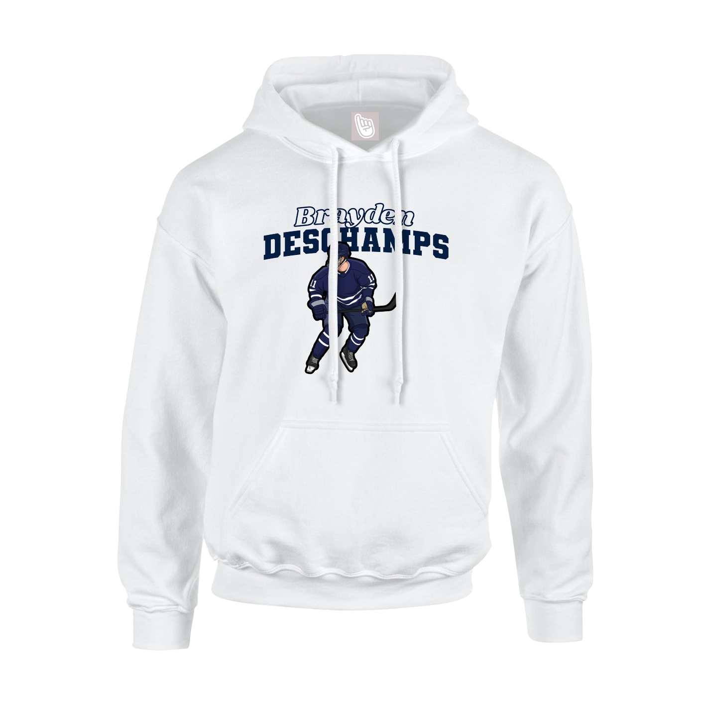 Hoodie — Name Arch in White