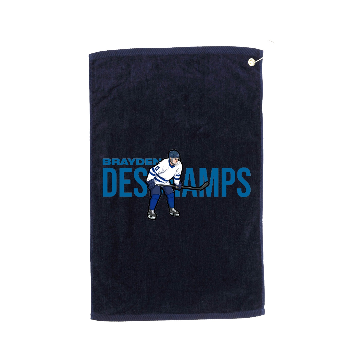 Golf Towel — Player Name in Navy