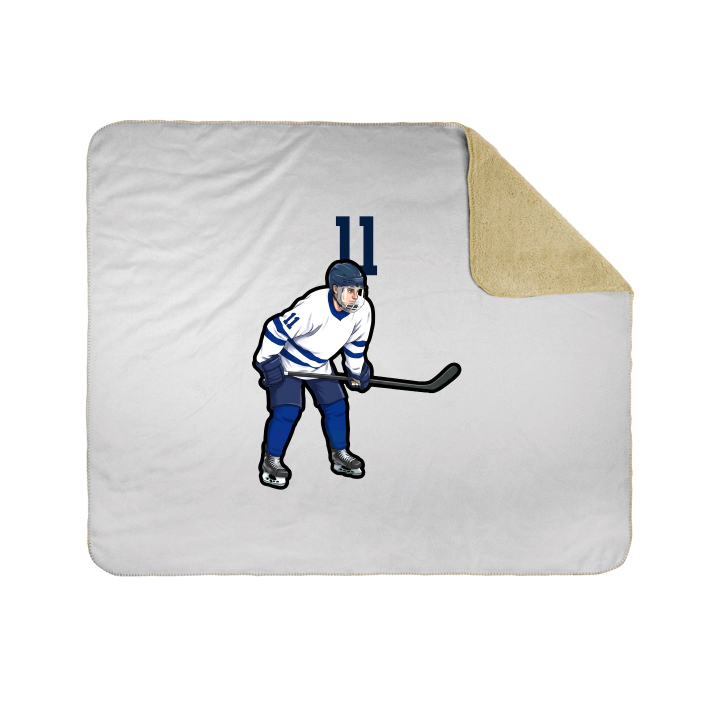 Throw Blanket — Number Top in White