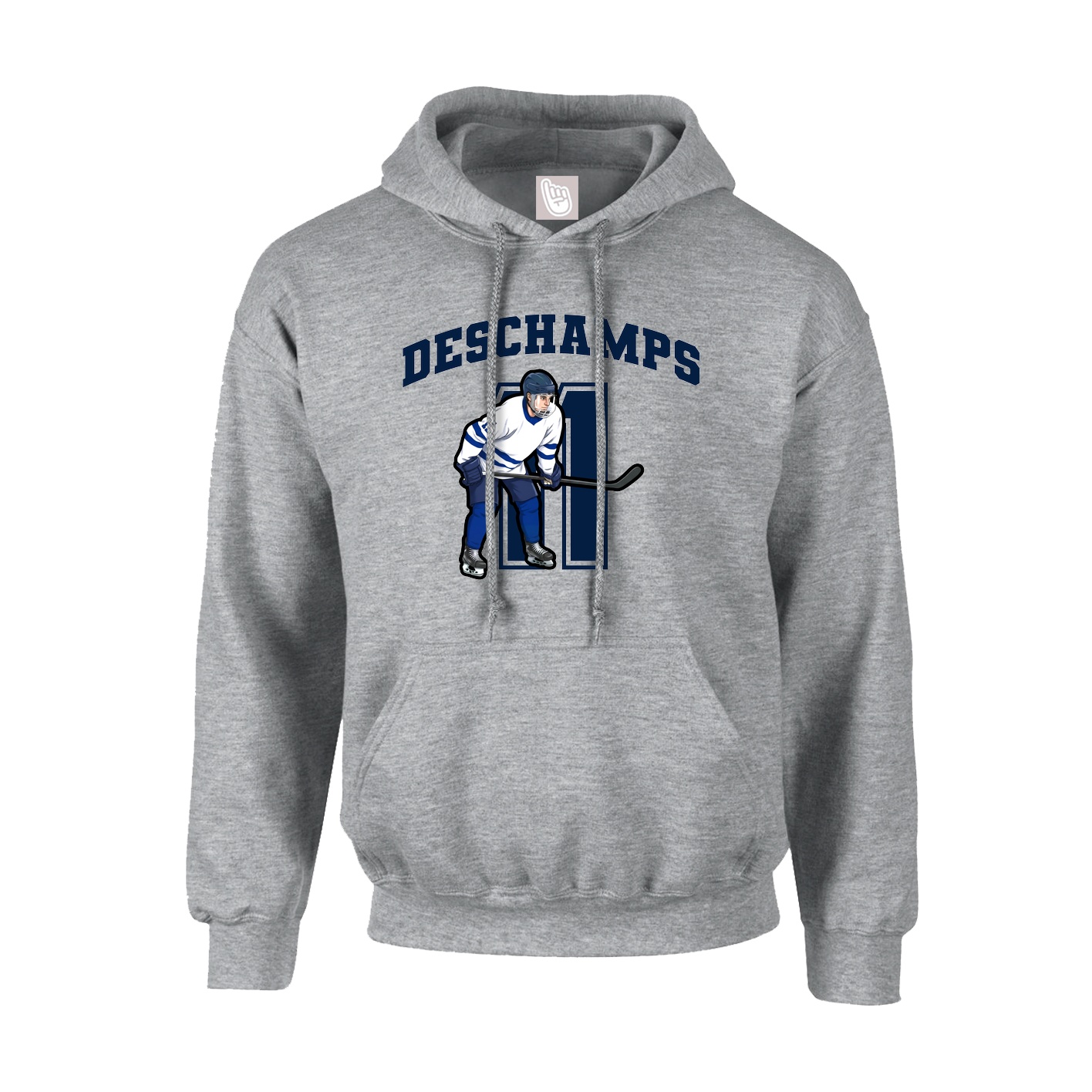 Youth Hoodie — Number in Grey