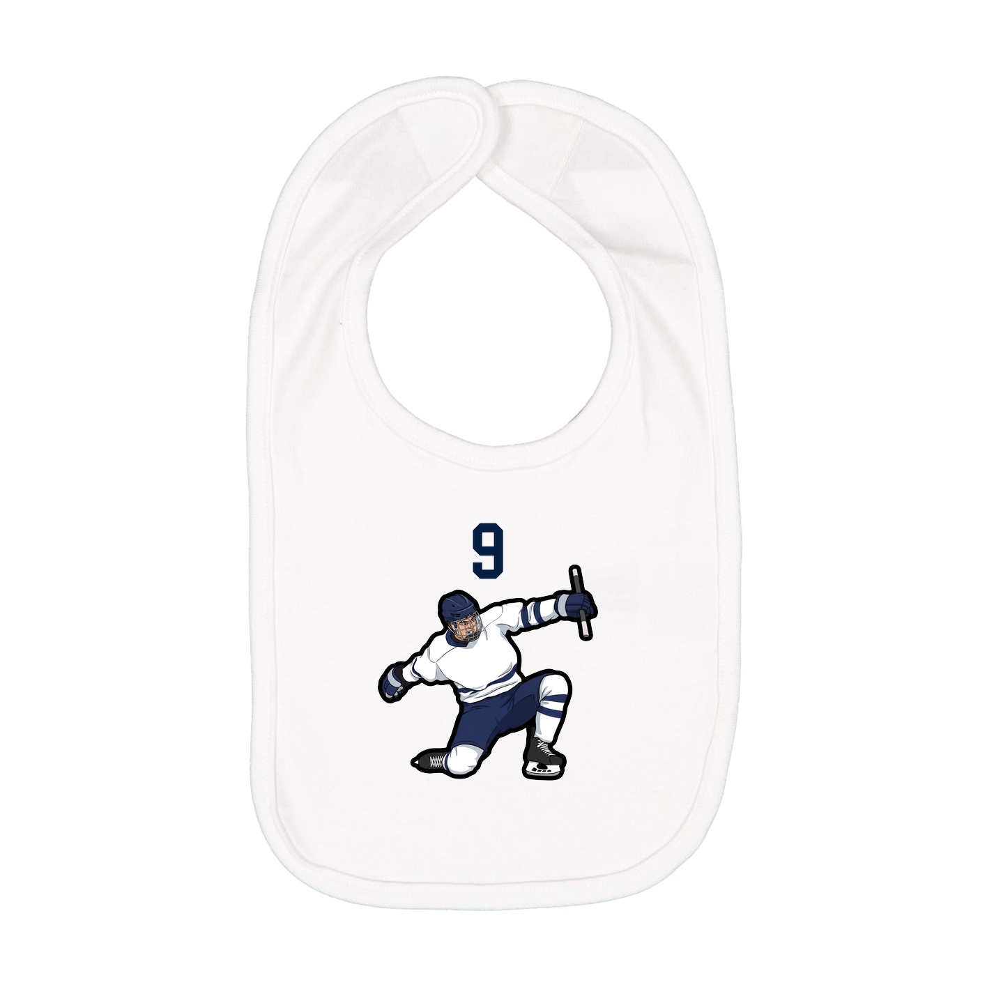 Infant Bib — Number Top in White