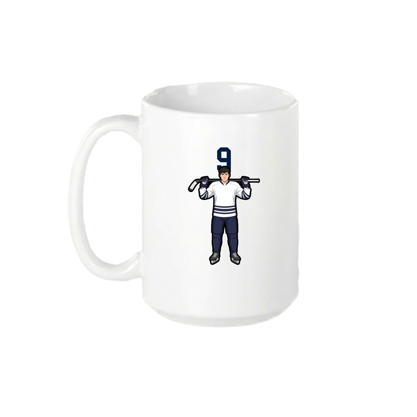15oz Coffee Mug — Number Top in White