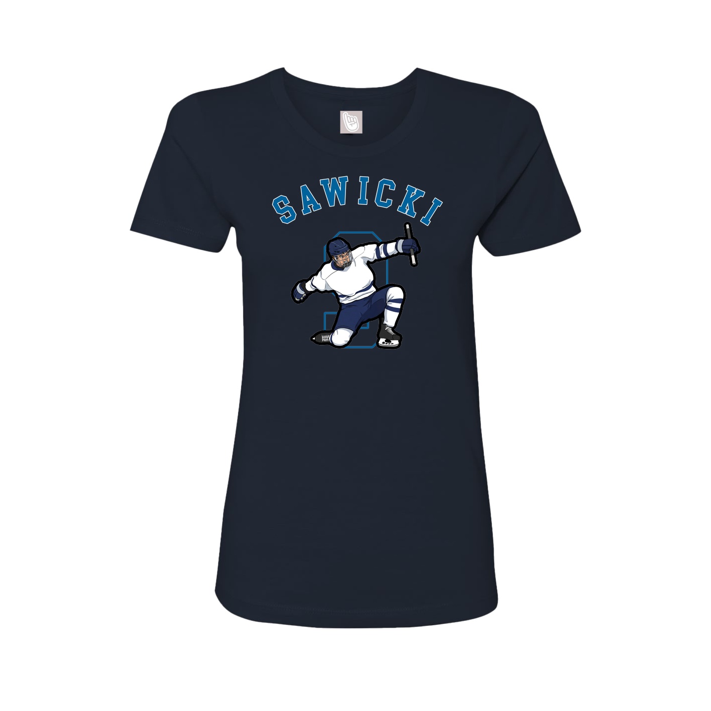 Fitted Women's Tee — Shirsey Arch in Navy