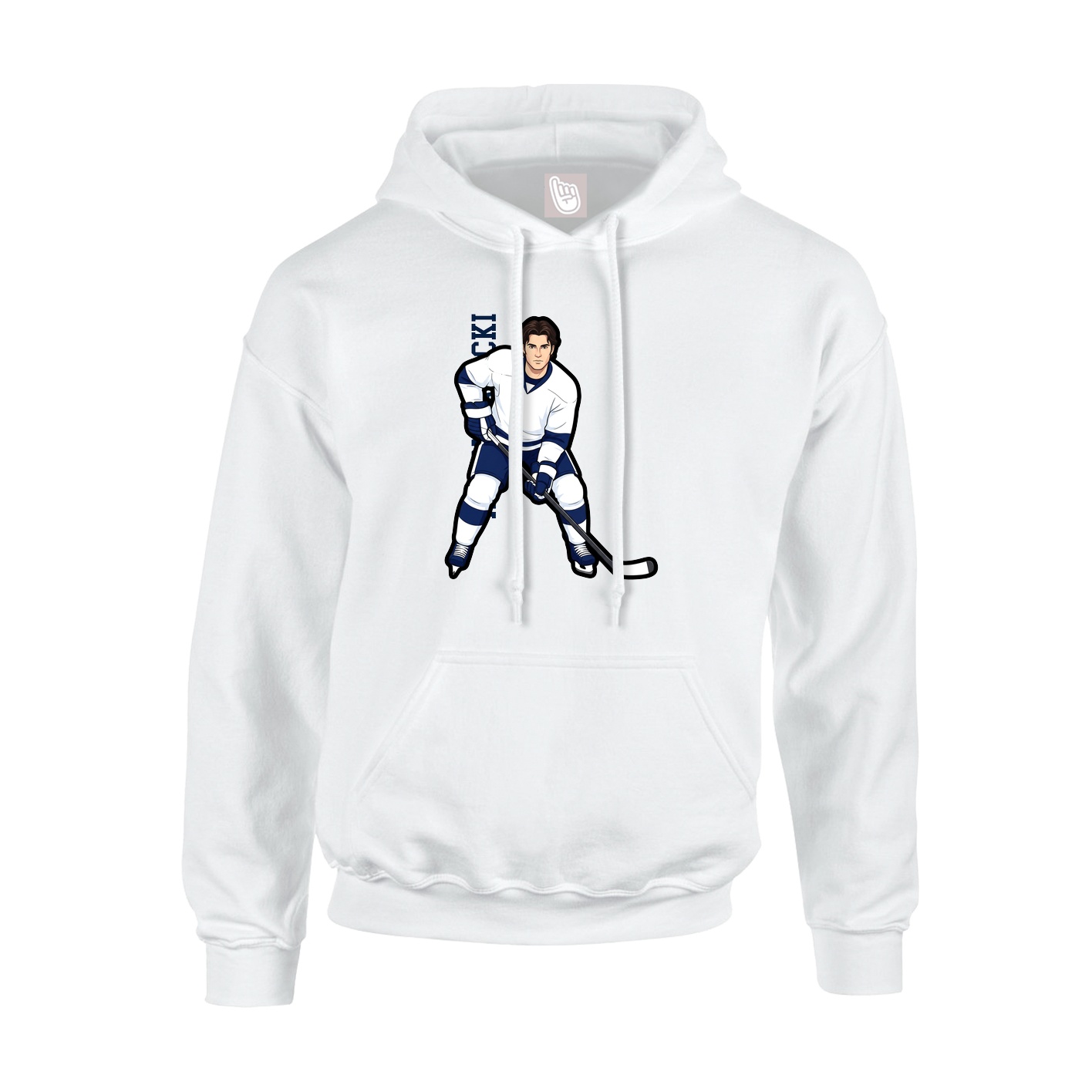 Hoodie — Name Vertical in White