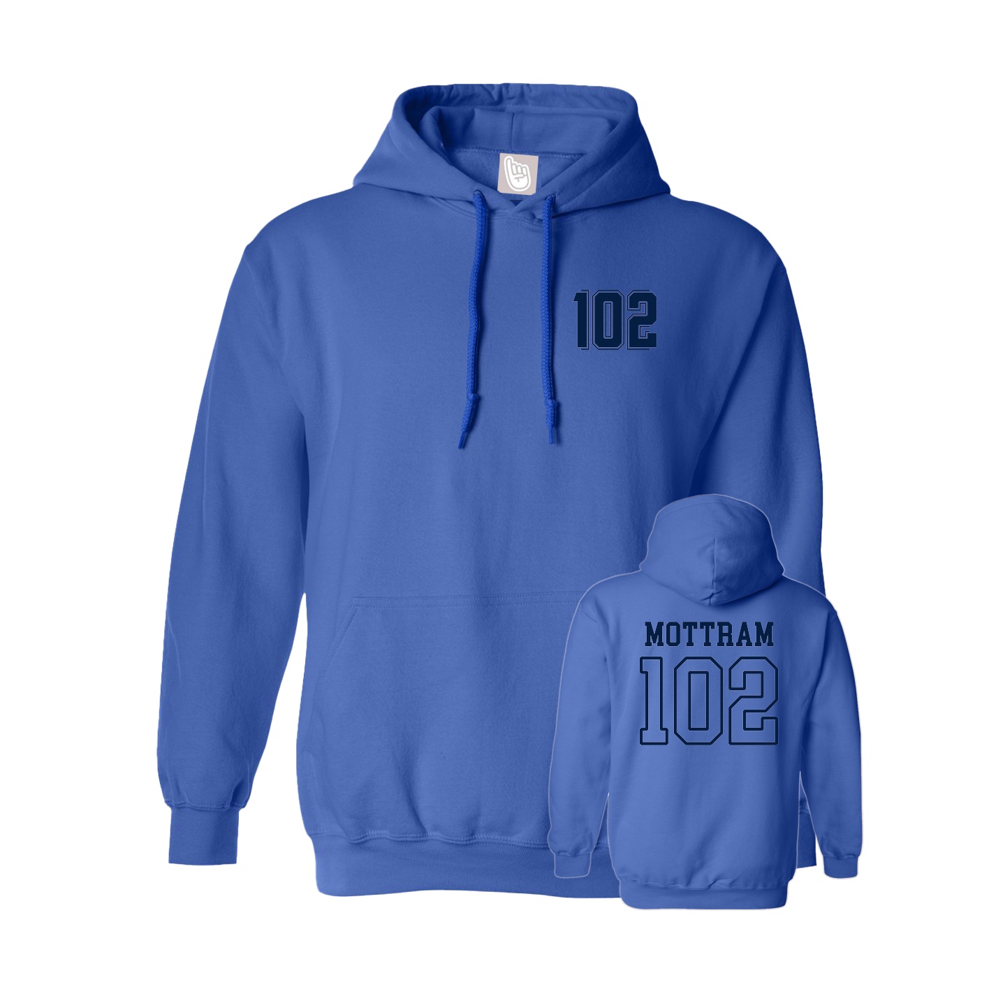 Hoodie — Chest Back in Royal