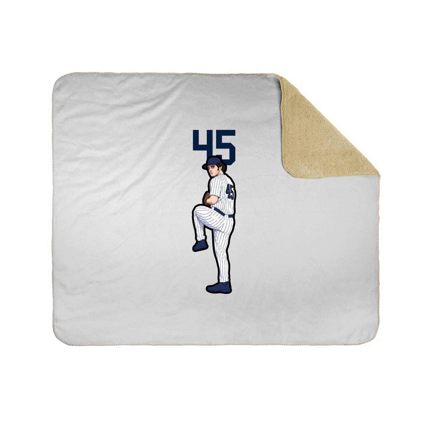 Throw Blanket — Number Top in White