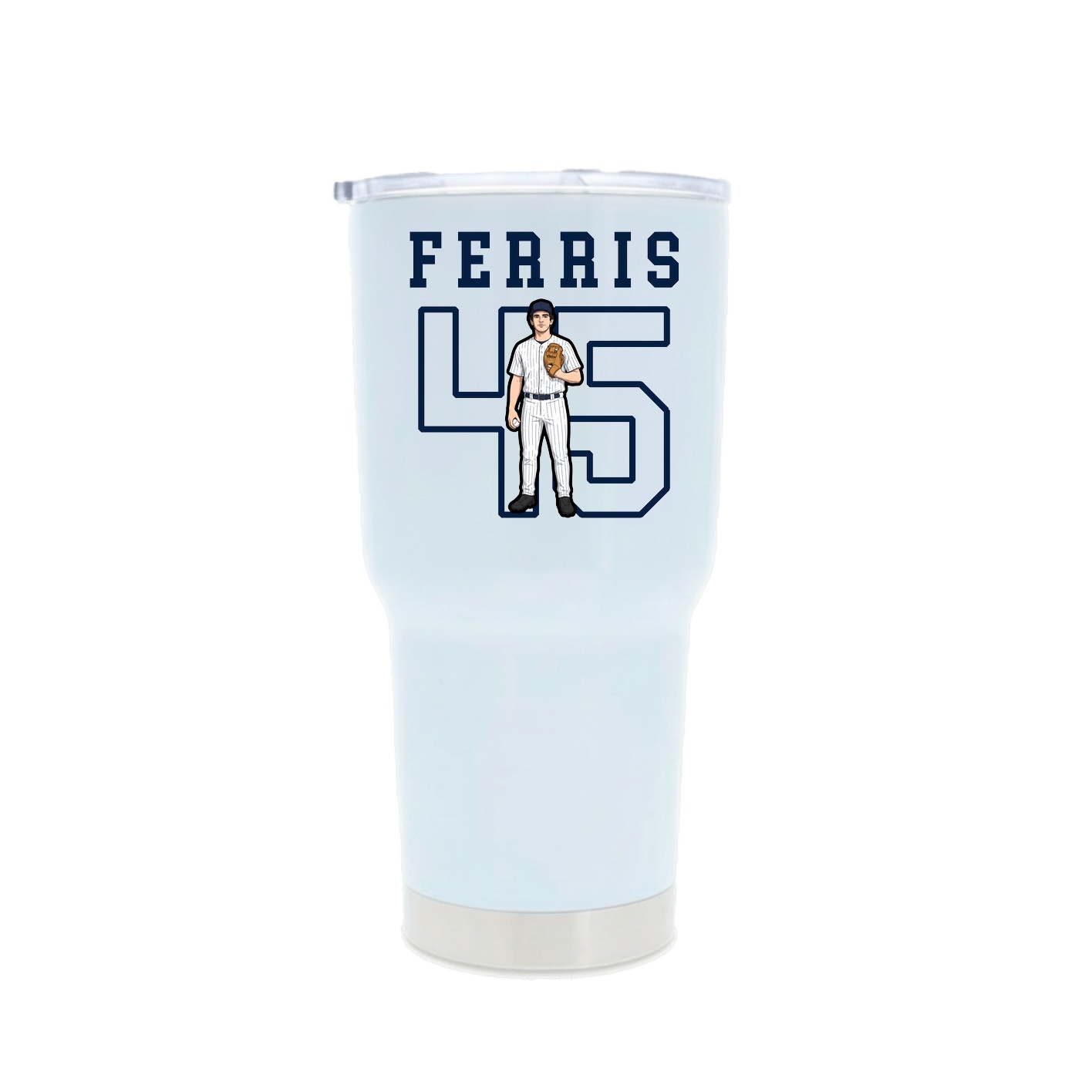30oz Stainless Steel Tumbler — Shirsey in White
