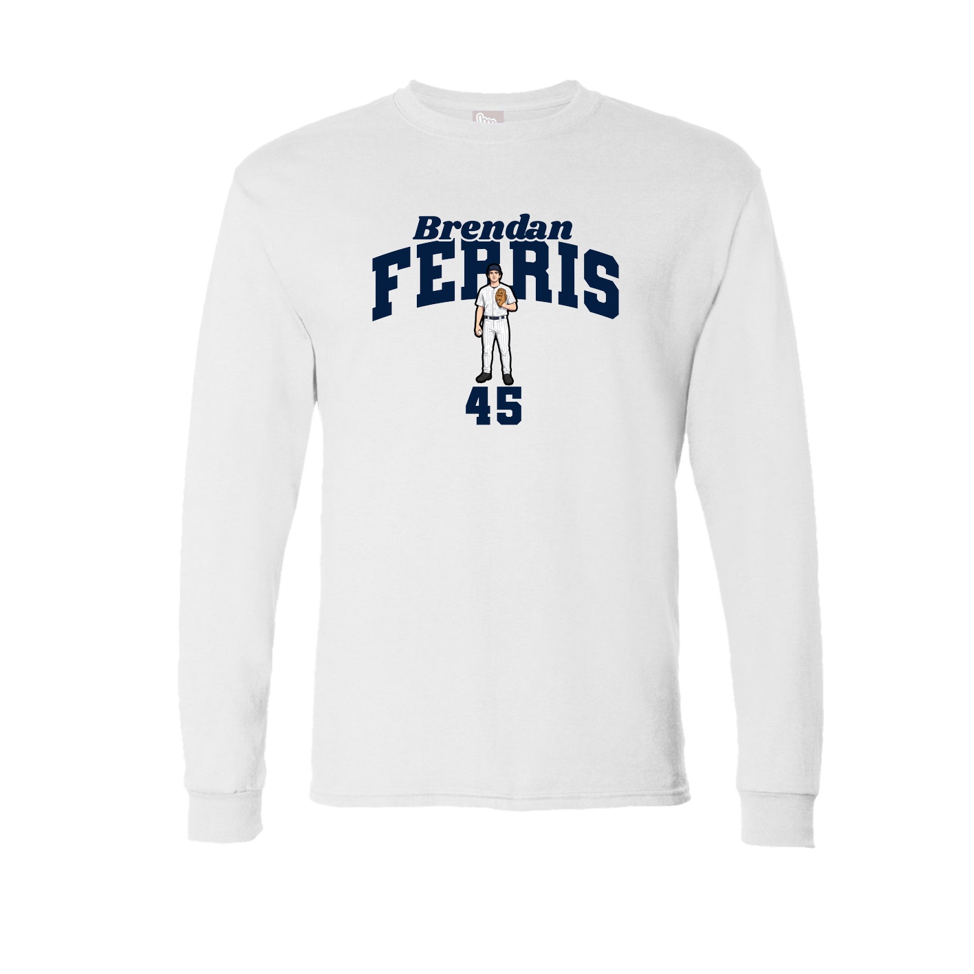 Long Sleeve Tee — Signature Arch in White