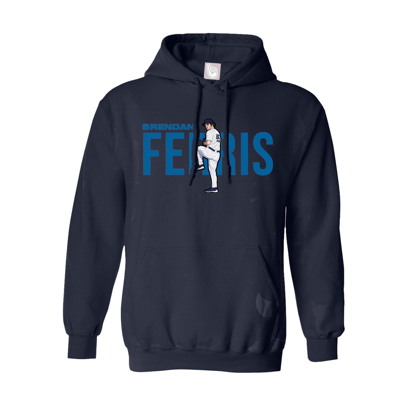 Hoodie — Player Name in Navy