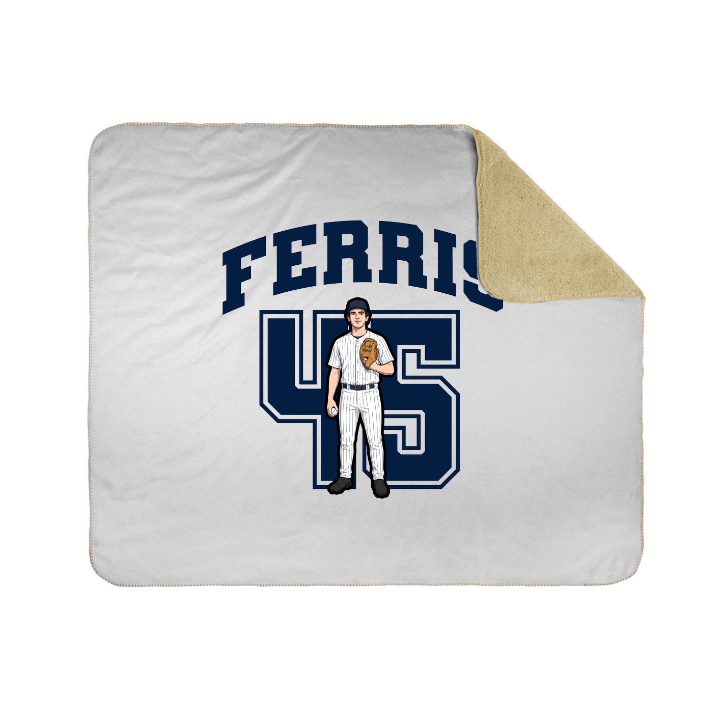 Throw Blanket — Number in White