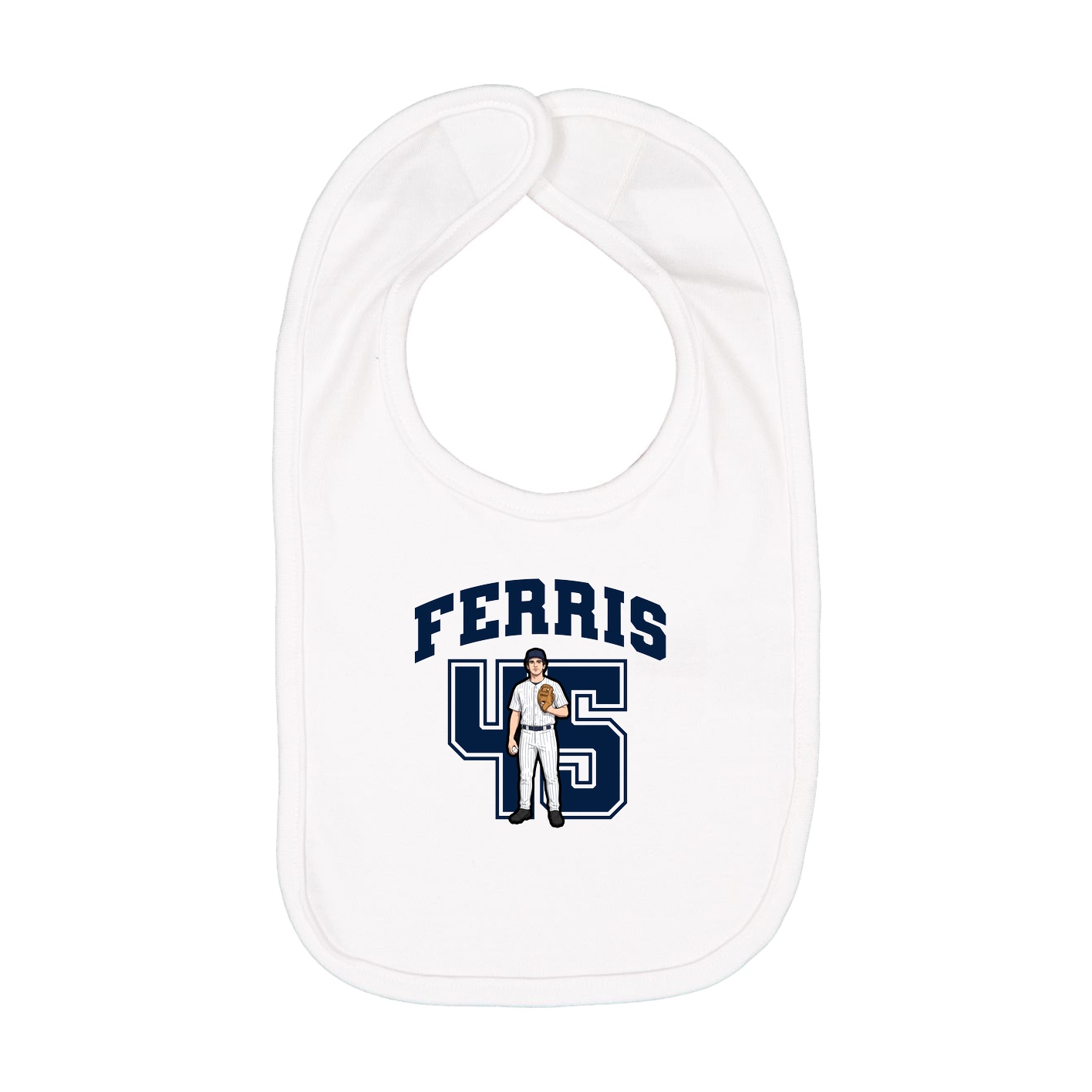 Infant Bib — Number in White